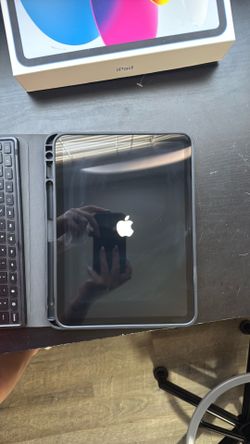 iPad with keyboard case