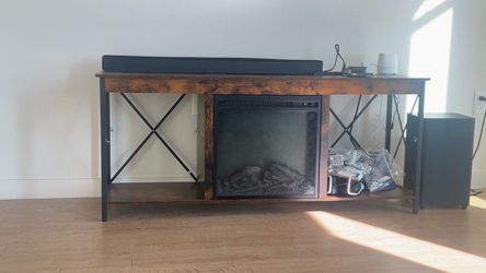 Tv stand with fireplace