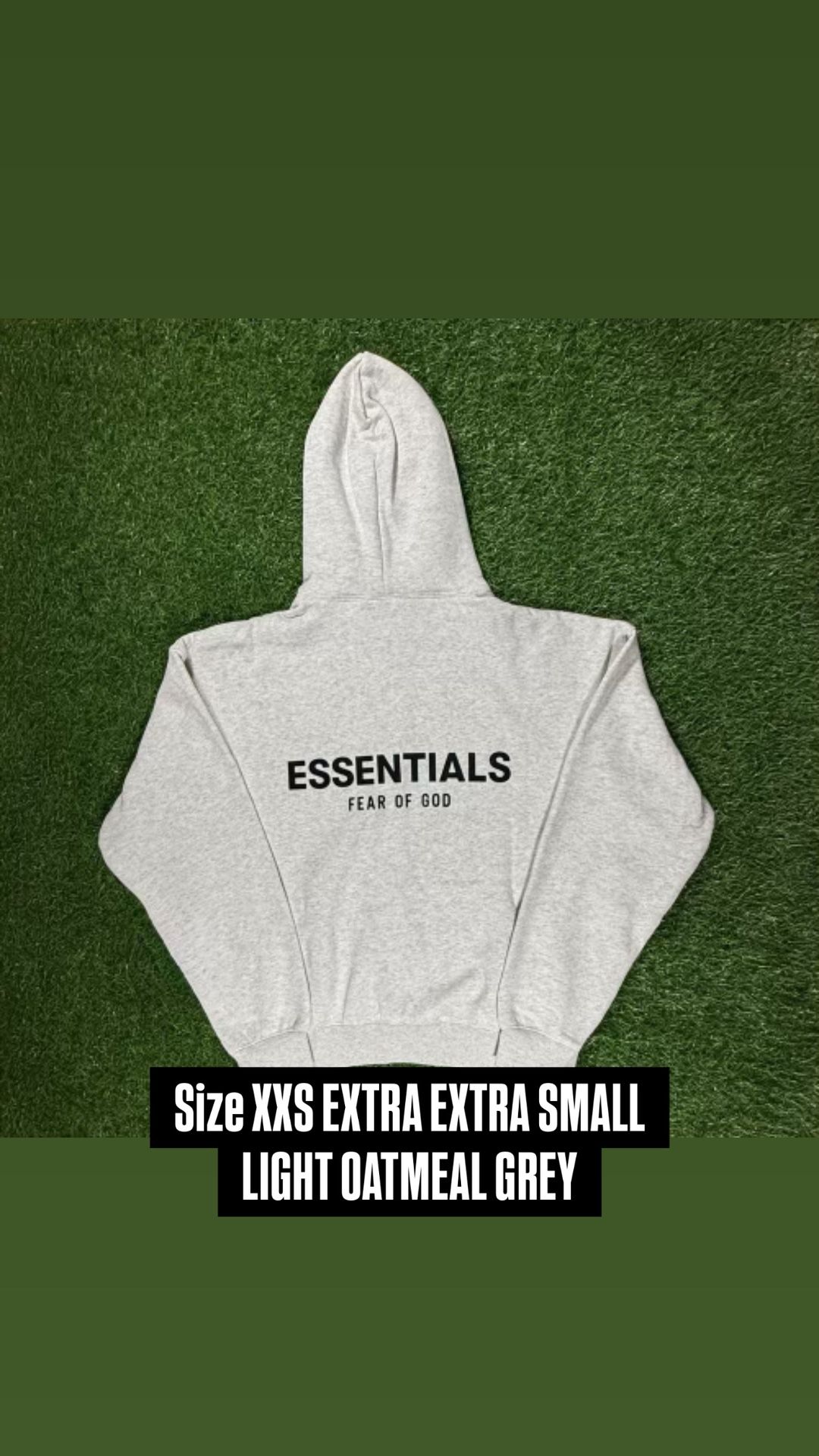 Fear of God Size XXS EXTRA EXTRA SMALL ESSENTIALS Hoodie Authentic