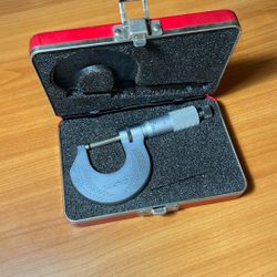 Vintage Starrett No. 238 Micrometer in Case – 0-1” Range, 0.001” Precision