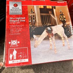 Home Accents Holiday 24” Lighted Elegant Doe 
