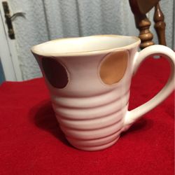 Vintage Pier 1 Imports Dots Coffee Mug