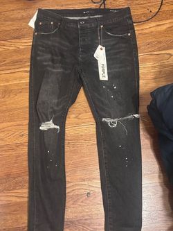 black purple jeans
