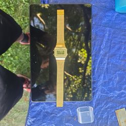 Beautiful Retro Gold Casio Watch Still Works Needs The Female Clip
