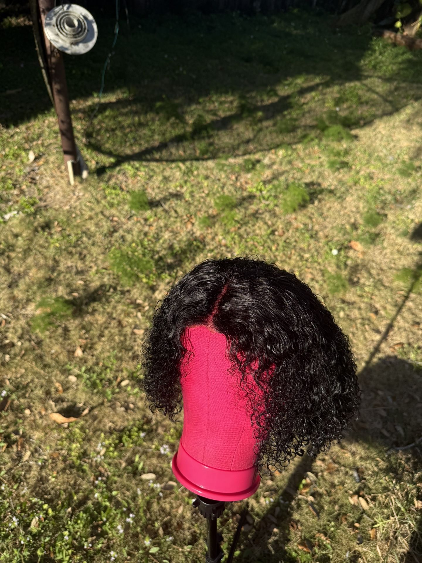 10” Deep Wave Curly Half Wig – Wear & Go, Glueless, 100% Human Hair (Ready to Wear)