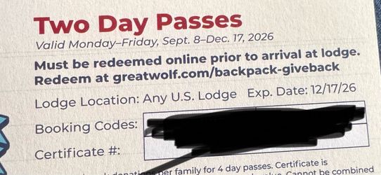 GWL day passes