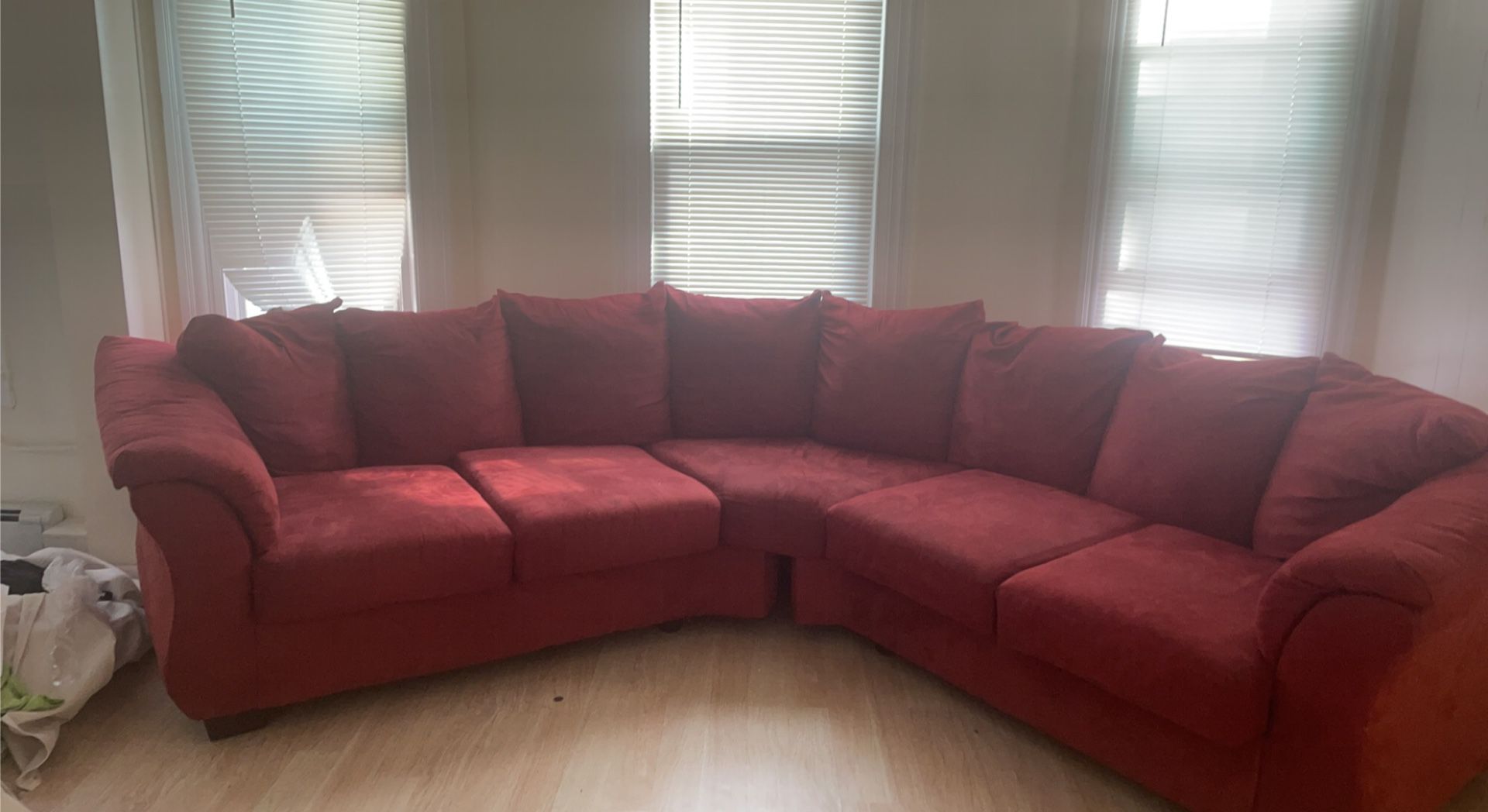 Red Couch Sectional 