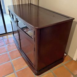 Lift Out TV Cherry Wood Entertainment Center