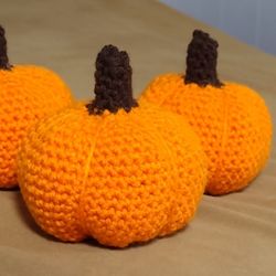 Handmade Crochet Small Pumpkin 
