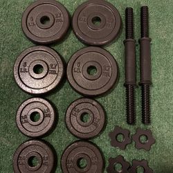 STANDARD ADJUSTABLE 20 LB DUMBBELL SET BRAND NEW