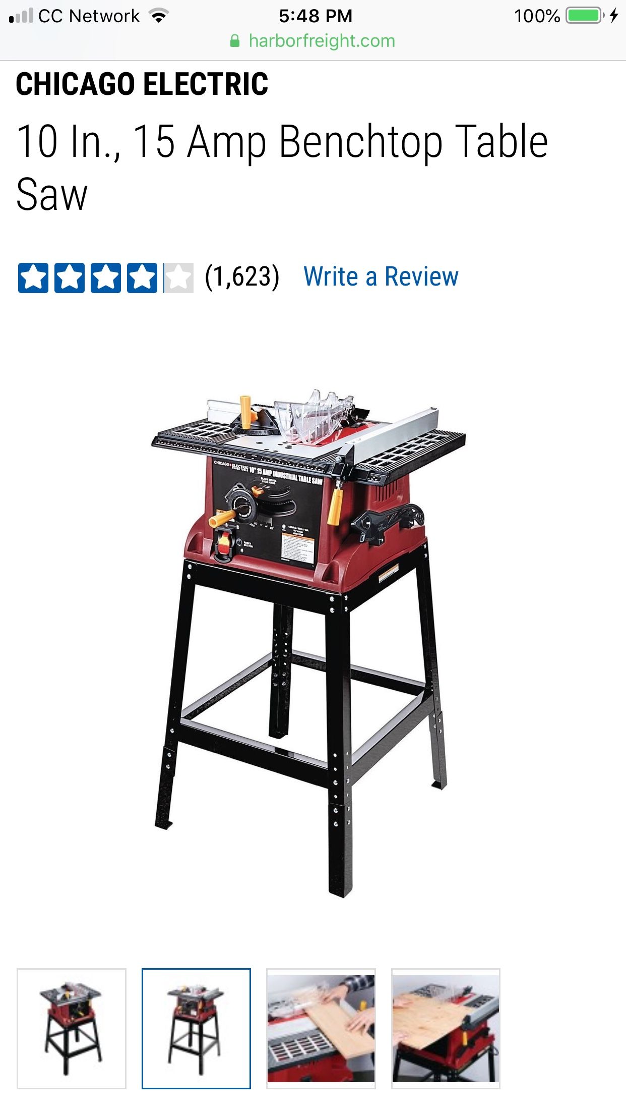 Table Saw With Stand 