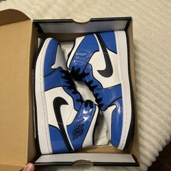 jordan 1 mid signal blue size 9