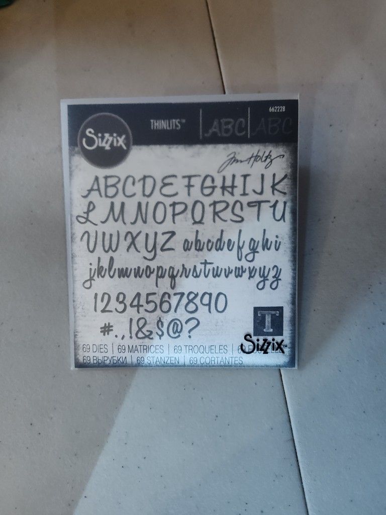 Tim Holtz Sizzix Alterations Thinlets Dies - Alphanumeric Script