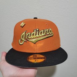 Brand New Cleveland Indians Script Size 7 1/8 Ds