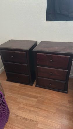 (2)  Mahogany Cabinets