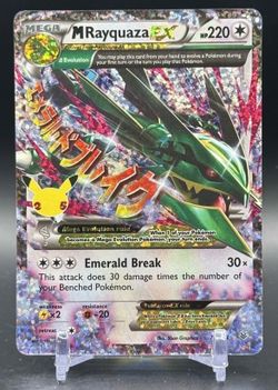 Pokémon M Rayquaza EX 76/108 Celebrations Mega EX 25th Anniversary