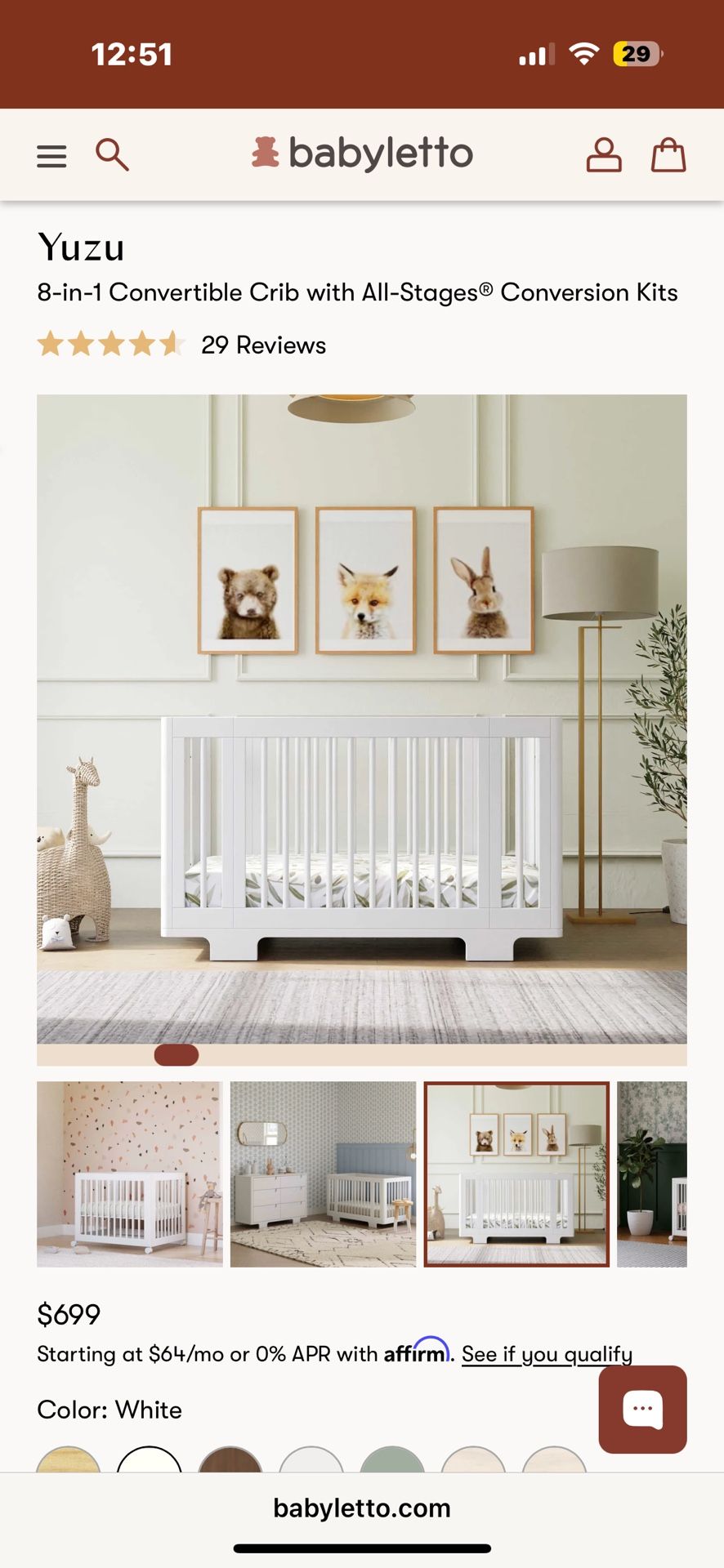 Babyletto Yuzu 8-in-1 Convertible Crib