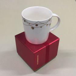 Starbucks 2012 Christmas Mug Gold Ornaments