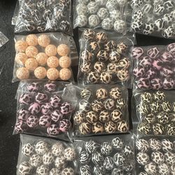 Silicone beads animal print