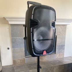 Rechargeable Speaker With Tripod - 15” Woofer 