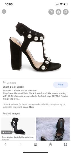 Steve Madden Ella pearls heels platform sandals sz 7