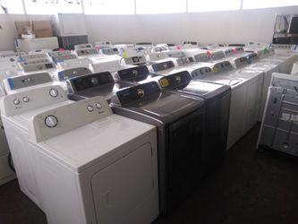 Top load washer and dryer set working perfectly with 4 months warranty from $275 and up