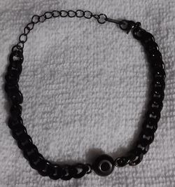 Unisex Suphelpu bracelet w/ picture inside,  photo projection stainless steel 8" curb bracelet 2" extender pendant size 1/2 inch