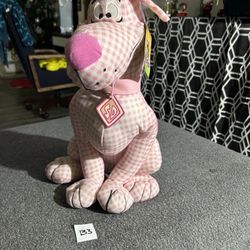 Scooby Doo Pink Check Gingham Print AOP Plush Stuffed Animal 14" Toy Factory