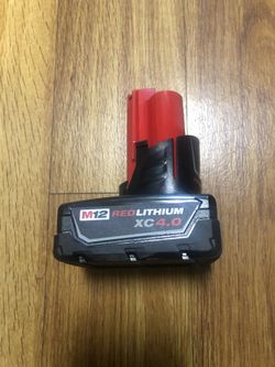 Milwaukee M12 4.0 aH RedLithium XC Battery. New/Never Been Used!
