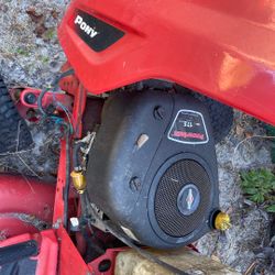 Troy Bilt tractor this is a good project for somebody it ran until their son crosswires positive than negative negative or the positive and burnt thhe