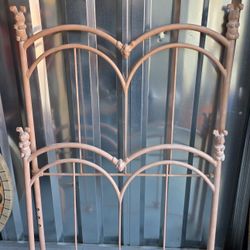 Vintage Whimsical Corsican Iron Bunny Bed Twin Size Frame