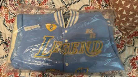 Kobe collage varsity jacket (sky blue)
