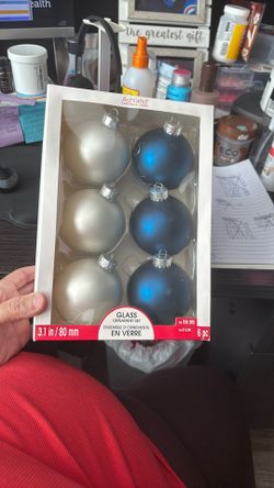 White And Blue Ornaments
