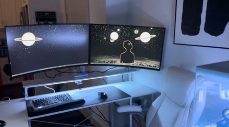 Acer Dual 31.5” Curved QHD Monitor Setup + Dual Floating Mount