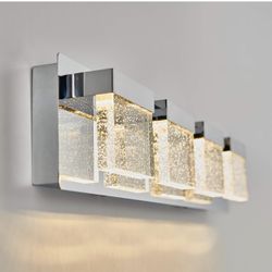 Artika Bubble Cube 23W LED Modern Vanity Light Fixture, acabado cromado, ideal para la iluminación del baño - 1500 lúmenes 3000 Kelvin Hecho de acero,