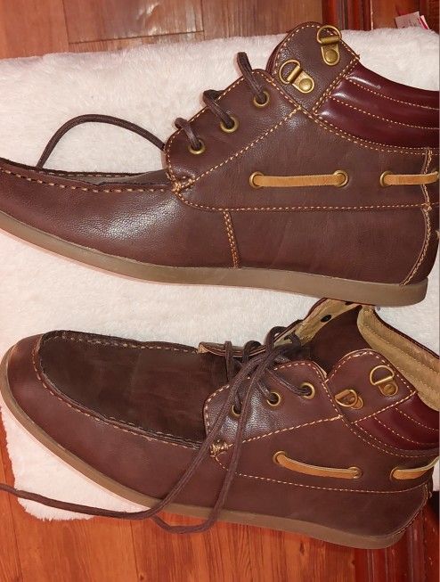 Madden Men Brown Leather Shoe Boots by MADDEN, sz 9, $35  display picture 3