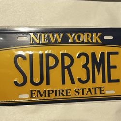 Supreme License Plate 