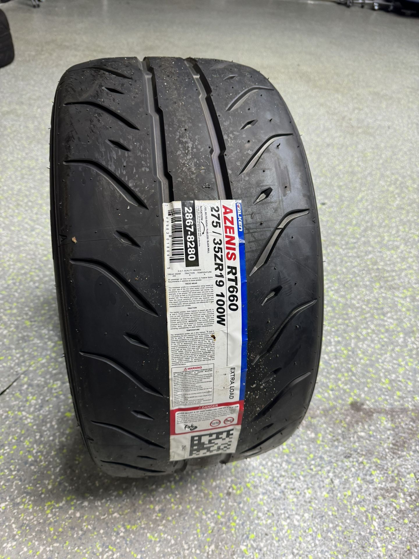 275/35/19 Brand New Falken Rt660