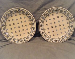 Vintage Laura Ashley “Petite Fleur” set of two dinner plates by Johnson Bros, made in England.