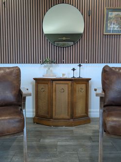 Mid century modern Credenza with cane