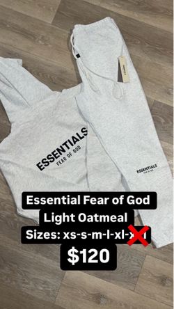 Light oatmeal Essential sweat suit all sizes