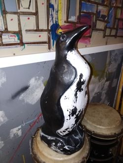 PLASTIC BLOW MOLD OF PENGUIN FROM 1980'S