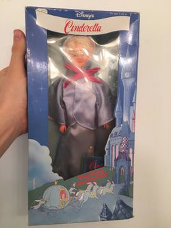 Vintage Disney’s Cinderella “Fairy God Mother” 11.5 Doll from 1990- Ultra Rare!