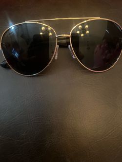 Hawaiian Tropic Aviator Sunglasses Gold Frame Dark Lenses