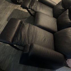 Black Leather Couches 3 Seater 2 Seater 