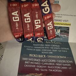 2 DAY GA BOARDWALK ROCK TICKETS !SET OF FOUR!