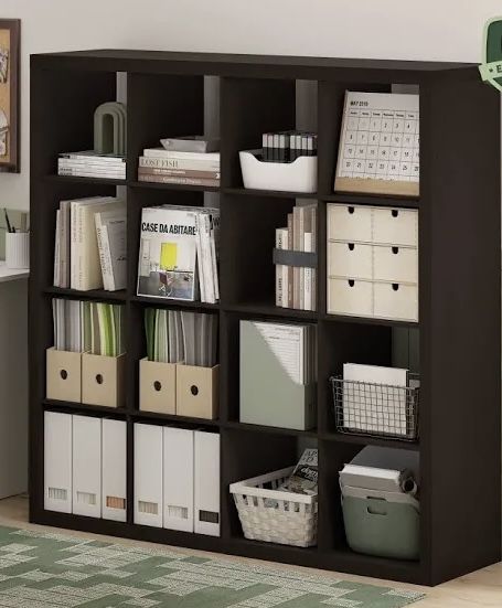 Modern Dark Colored Book Shelf/ Storage Organizer Shelf