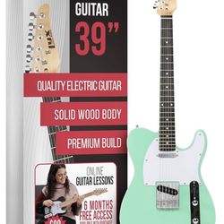 Lyx pro 39” mint green new electric guitar