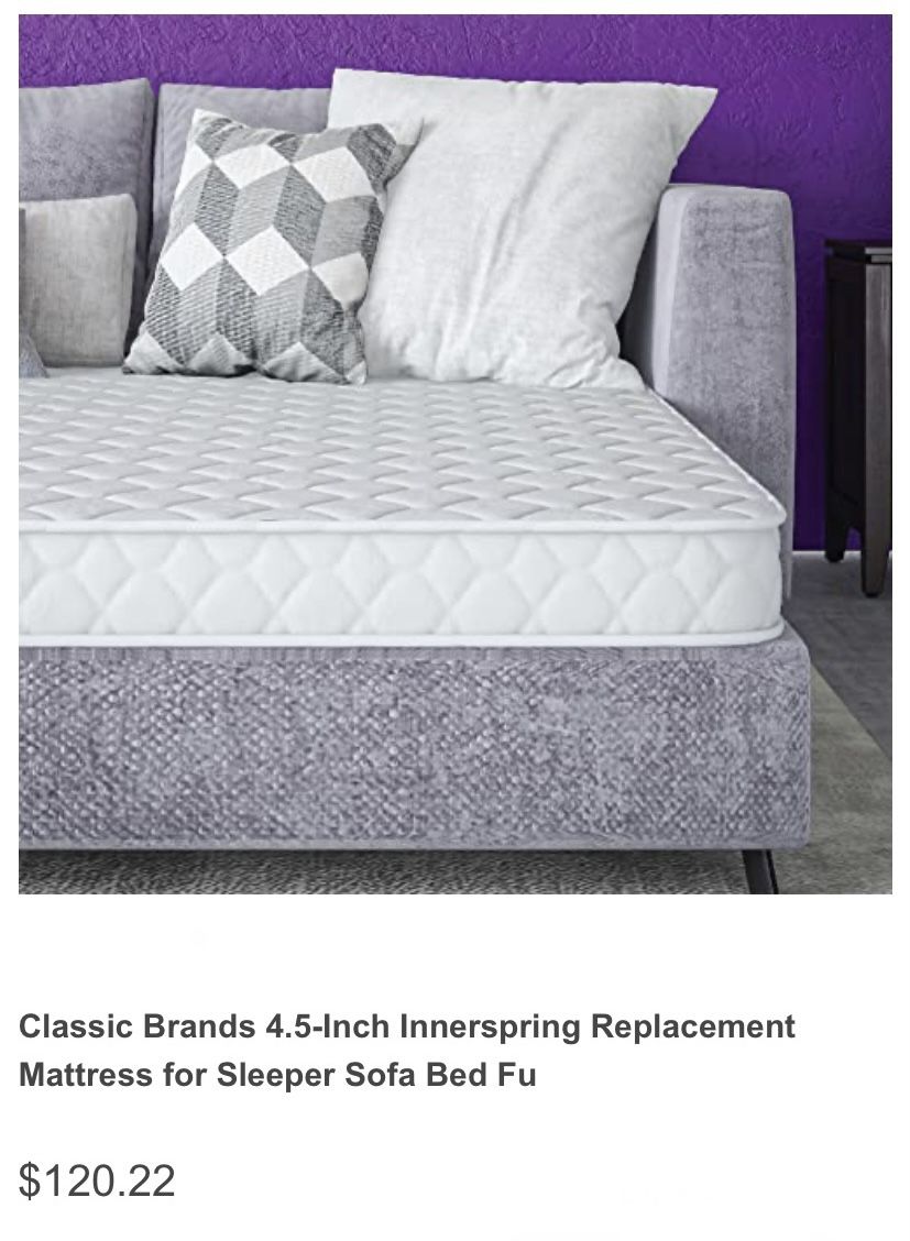 4.5-Inch Innerspring Mattress for Sleeper Sofa Bed Full