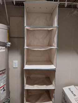 Natural Canvas Compartmental Hanging Sweater Organizer